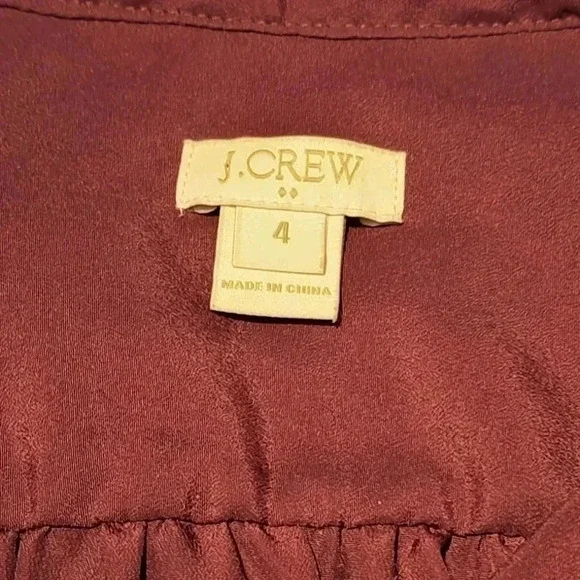 J. Crew Sleeveless Blouse/Shirt - Size 4 - Red Burgundy - Picture 3 of 3